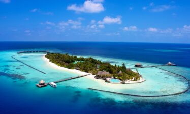 Kandooma Maldives Resort Aerial View