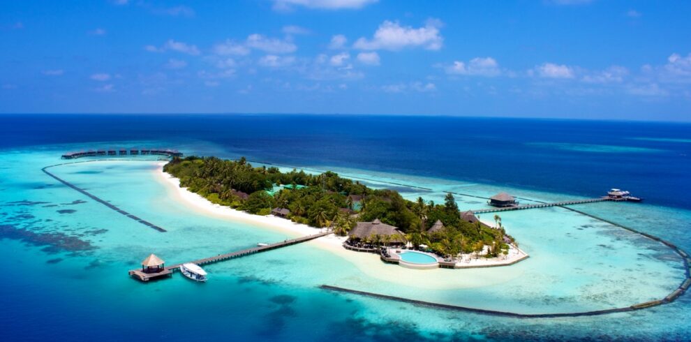 Kandooma Maldives Resort Aerial View