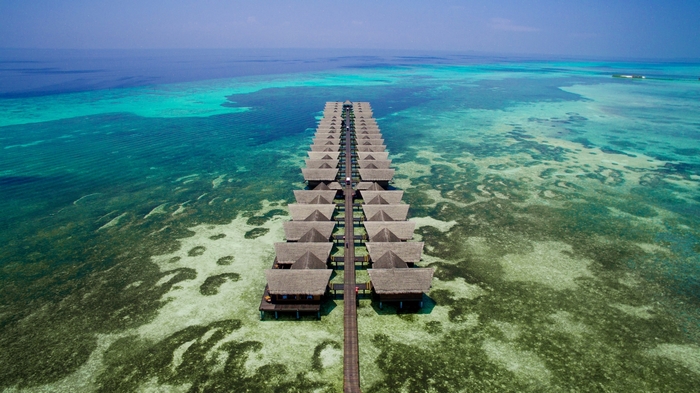 Adaaran Select Hudhuranfushi Maldives Ocean Villas low tide