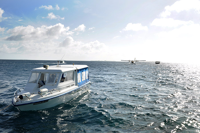 Adaaran Select Hudhuranfushi Maldives Seaplane Boat