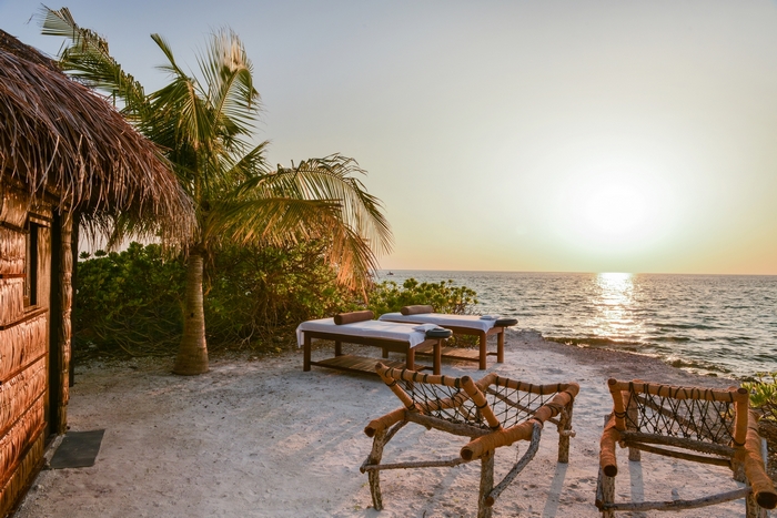 Adaaran Select Hudhuranfushi Maldives Spa Sunset view