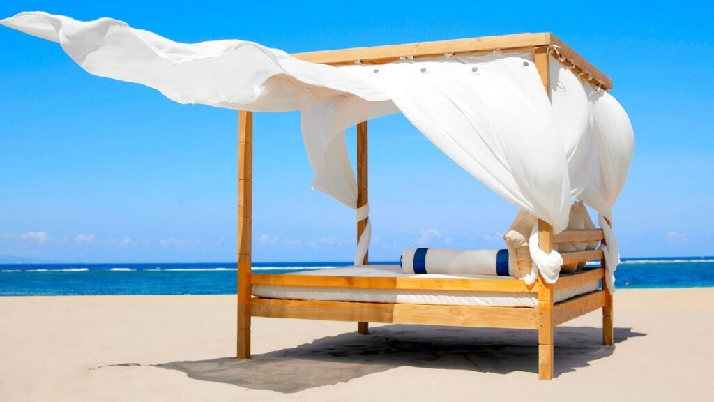 Grand Mirage Resort Bali Bed on the Beach