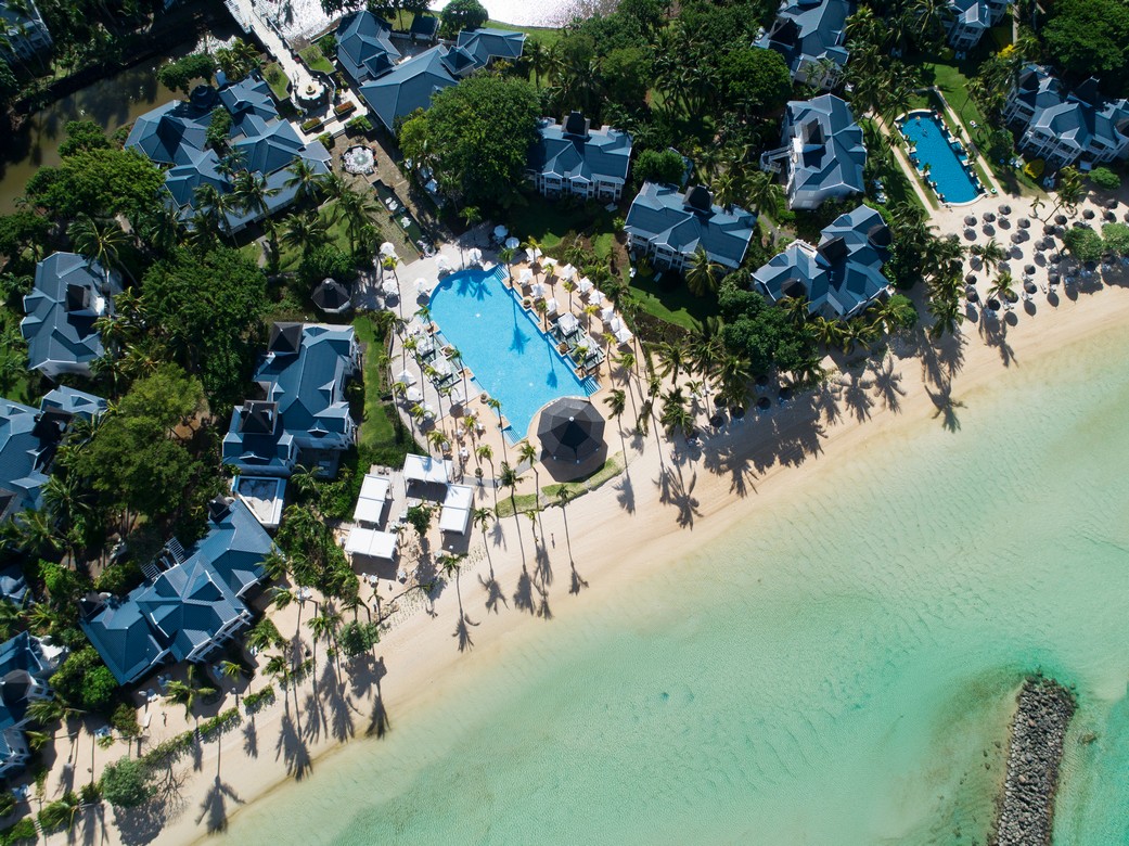 Heritage Le Telfair Golf Wellness Resort Mauritius Aerial View Beach Pool Resort