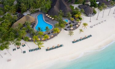 Kuredu Island Resort Spa Maldives Pool Beach Aerial View