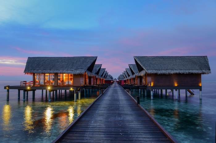 Ocean Villas at dusk