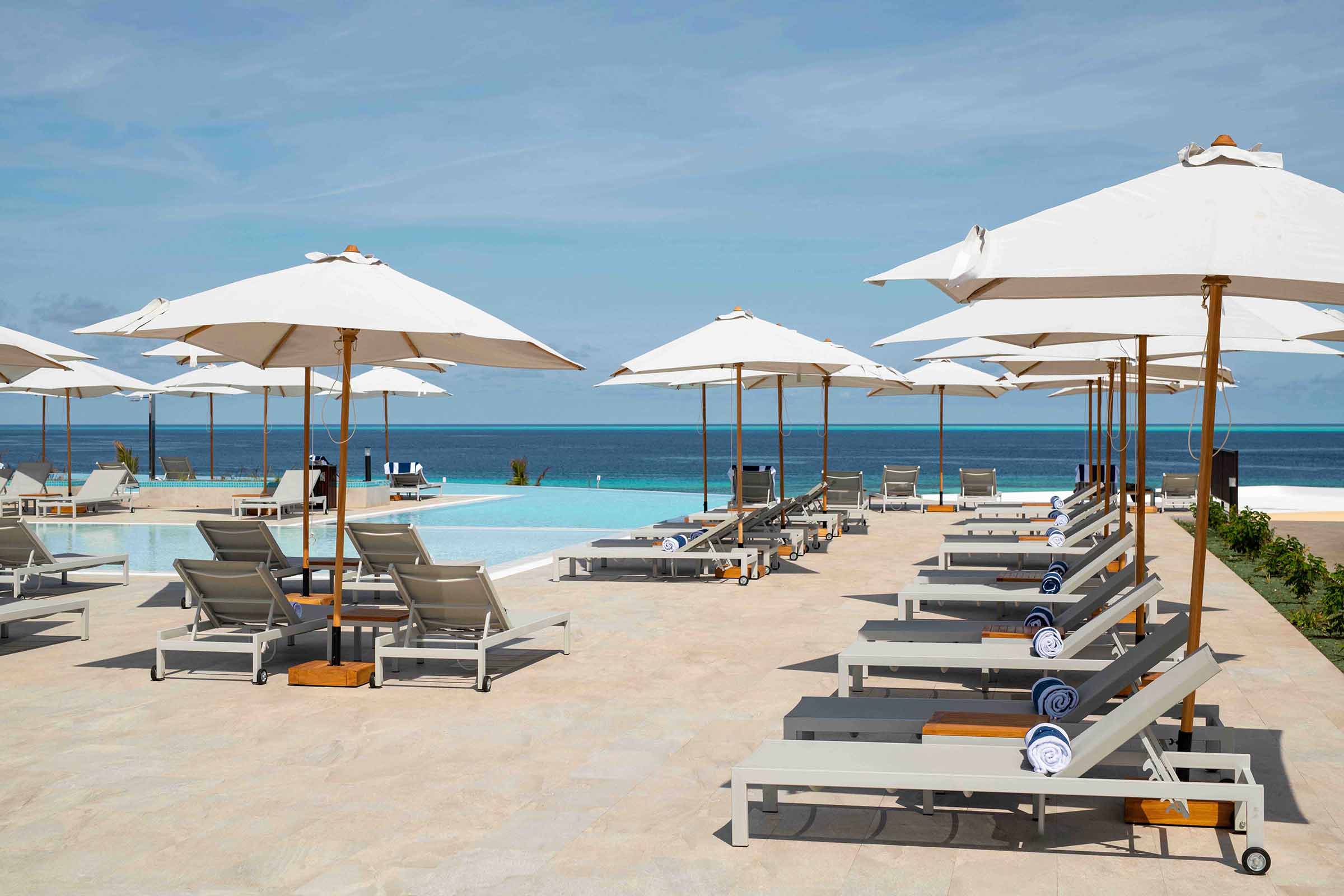 The Mora Zanzibar Pool Umbrellas Ocean