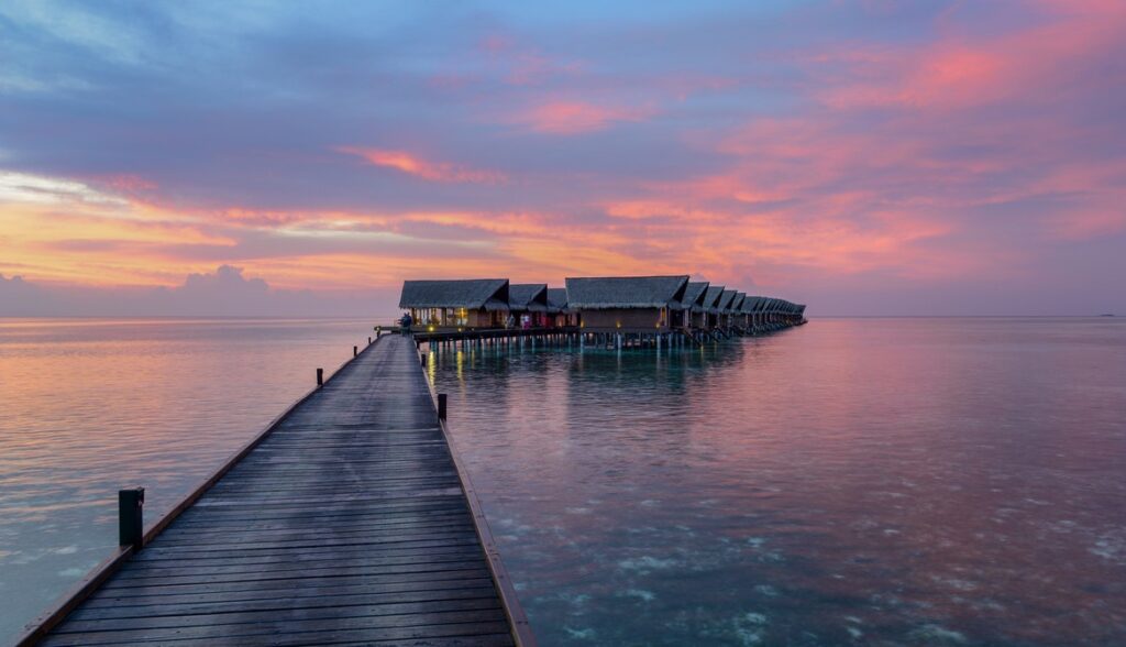 water villa walkway adaaran select hudhuranfushi maldives