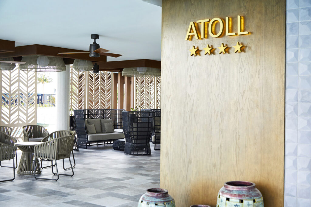 Atoll lounge area with seating and decor at Riu Atoll showcasing modern design