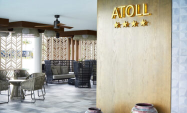 Atoll lounge area with seating and decor at Riu Atoll showcasing modern design