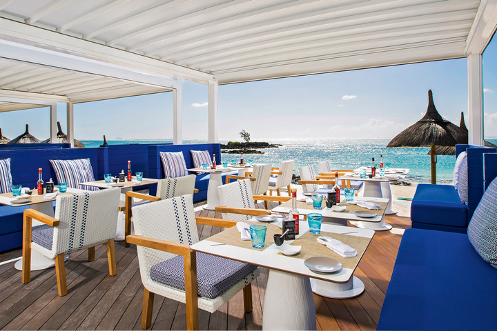 Beachfront restaurant at Constance Belle Mare Plage