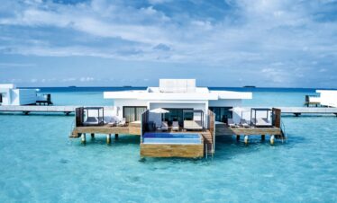 Overwater villa with private pool at Riu Palace