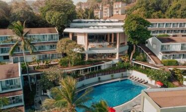 Aerial view of Amari Phuket showcasing the pool and lush surroundings