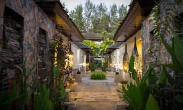 Stone pathway leading to a building at Robinson Khao Lak