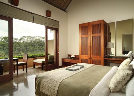 Alila Ubud serene bedroom with lush forest views
