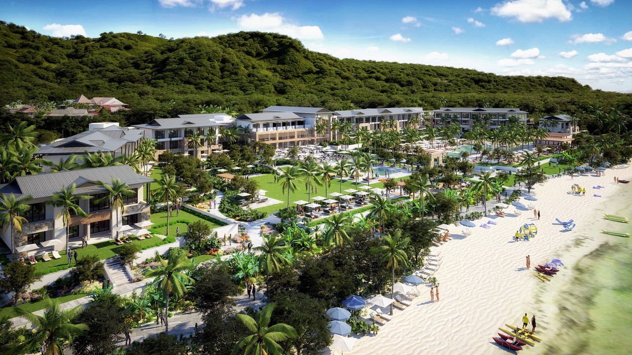 Canopy by Hilton beachfront view with lush greenery and facilities