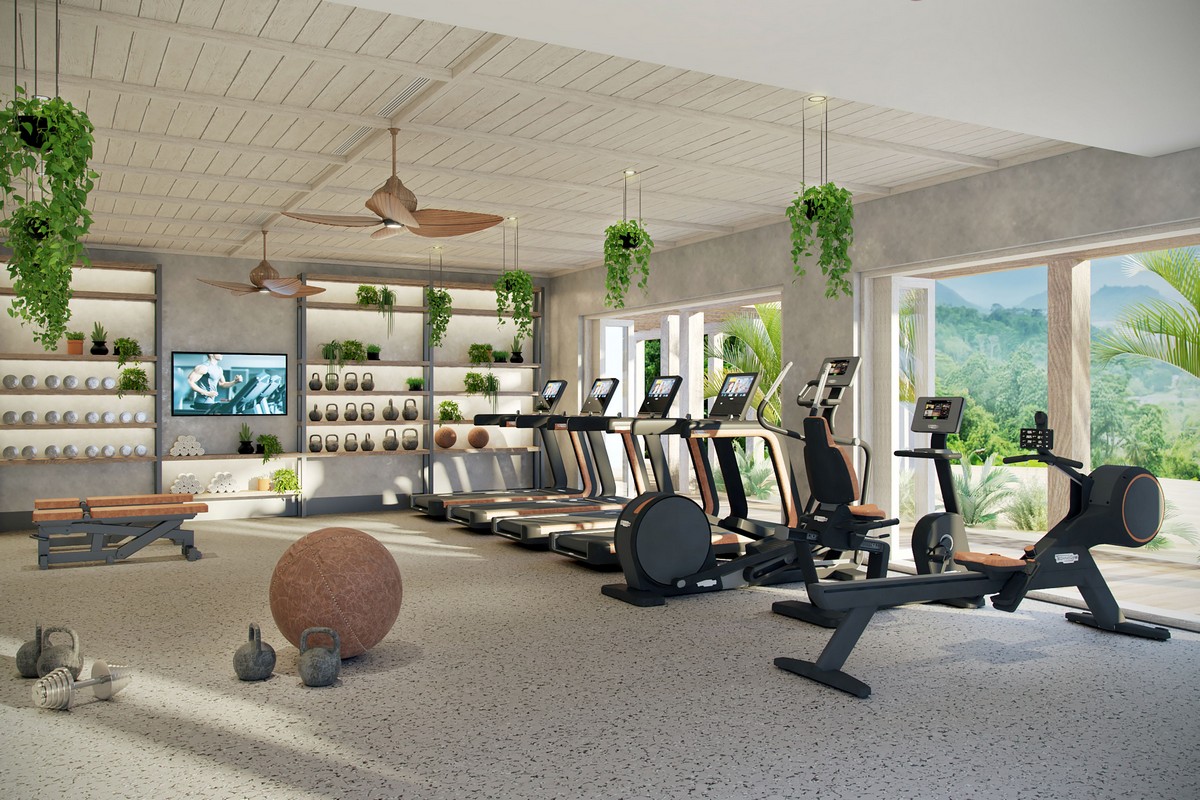 Canopy by Hilton fitness center with treadmills and weights