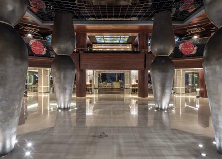 Double Six Seminyak grand lobby with modern architectural design