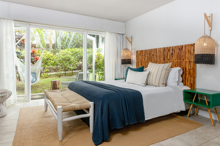 Lagoon Attitude Mauritius garden view room with comfortable bedding and hammock outside