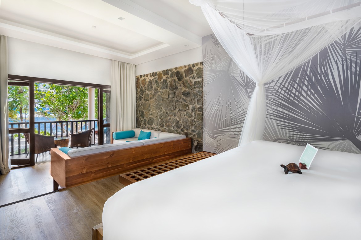 Luxury suite at Kempinski Seychelles Resort with private terrace