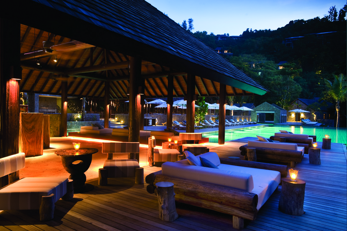 Outdoor lounge at Four Seasons Resort with poolside ambiance