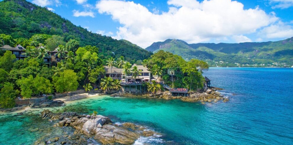 Overwater dining at Hilton Seychelles Northolme Resort with stunning views