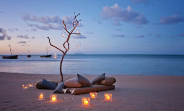 Romantic beach setup at Veranda Paul & Virginie