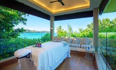 Spa at Raffles Praslin with breathtaking ocean views