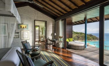 Spacious Four Seasons Resort suite with ocean view terrace