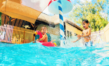 Children playing in the water park at Maritim Resort