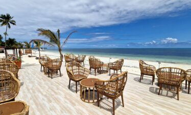 Dream of Zanzibar beachfront seating with stunning ocean views