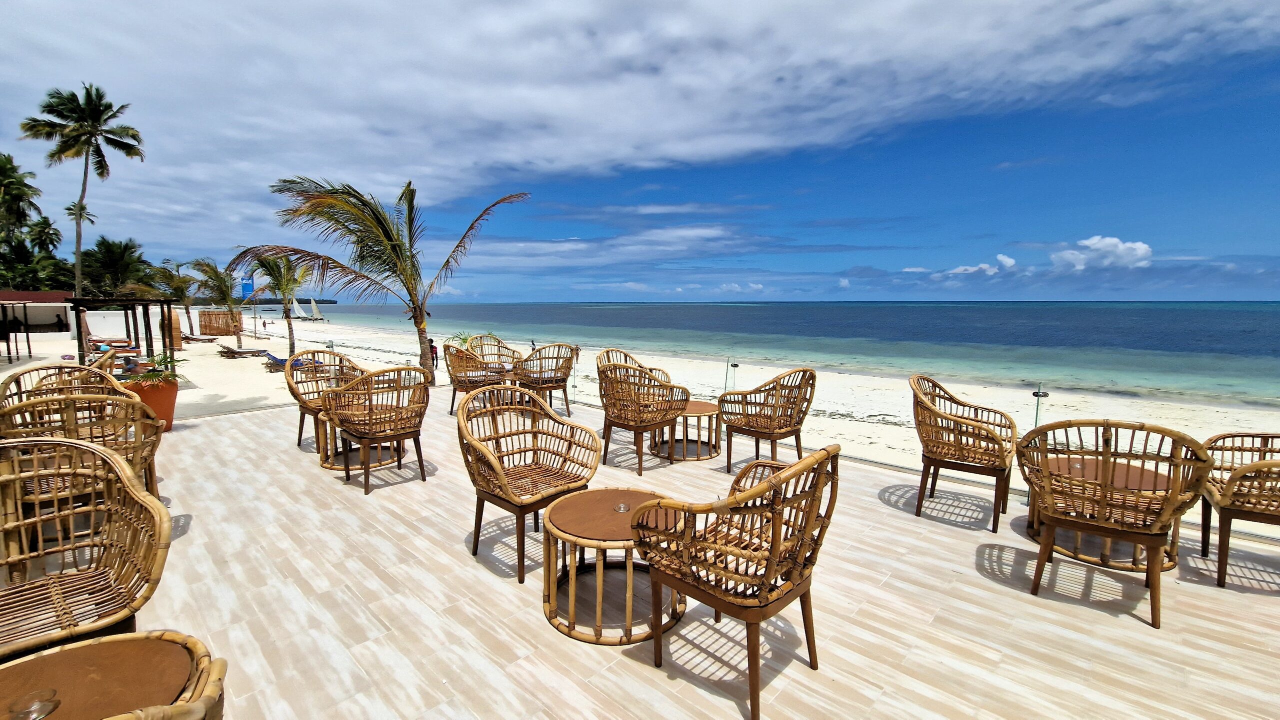 Dream of Zanzibar beachfront seating with stunning ocean views