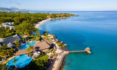 Maritim Resort aerial view with beachfront and crystal clear waters