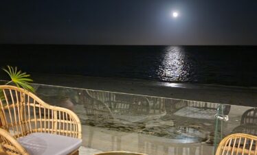 Moonlit ocean view from Dream of Zanzibar terrace