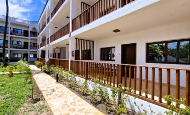 Spacious balconies at Dream of Zanzibar overlooking lush gardens