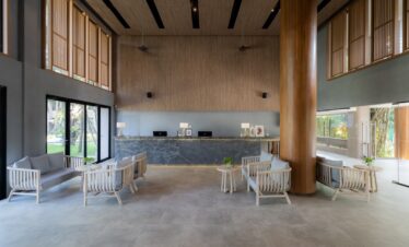 Spacious lobby with modern seating and a welcoming atmosphere at La Flora Khao Lak