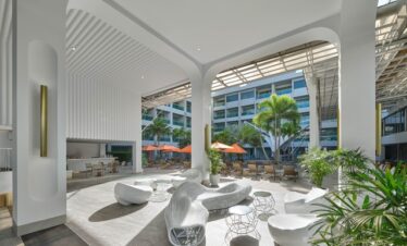 The Kee Resort open air lounge with natural light