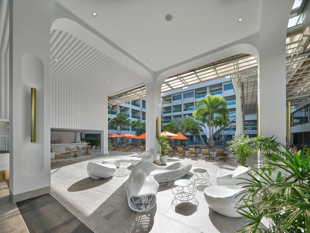 The Kee Resort open air lounge with natural light