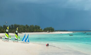 Water sports at Sandies Baobab Beach Resort white sand beach and blue sea