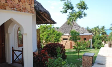 Entrance garden at Sultan Sands Zanzibar hotel