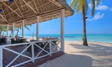 Shaded beach hut near Sultan Sands Zanzibar