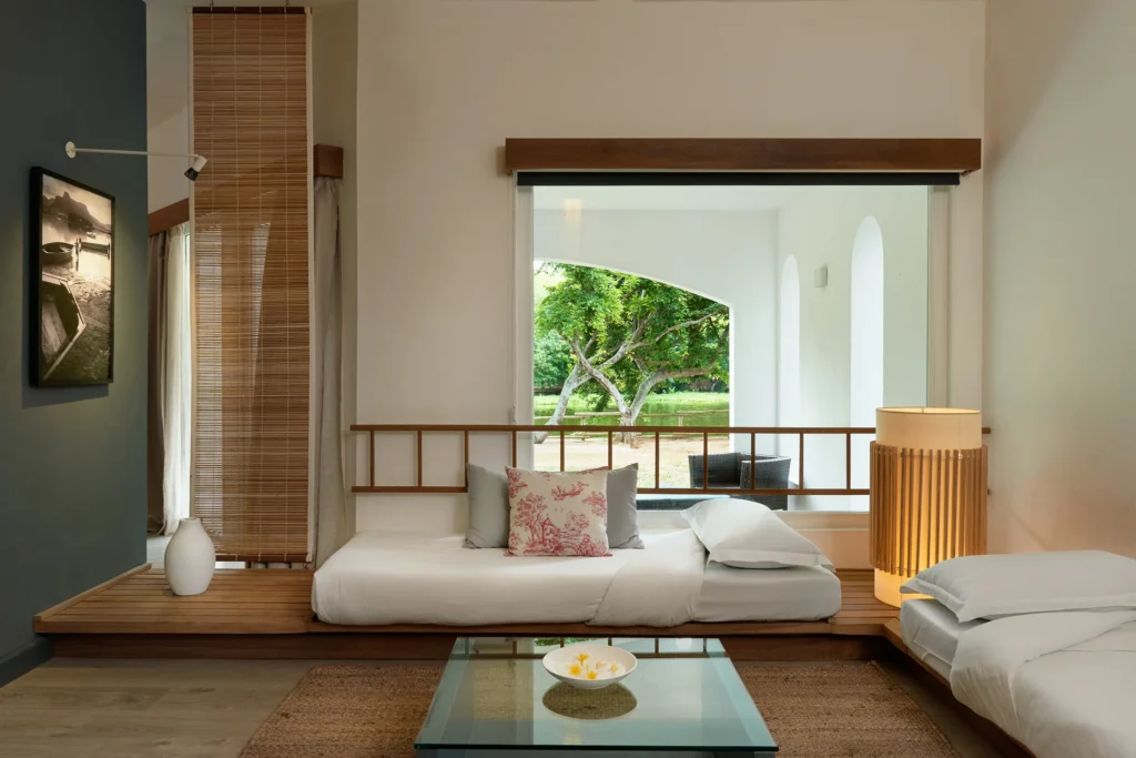 Seaside room view from Ravenala Attitude interior