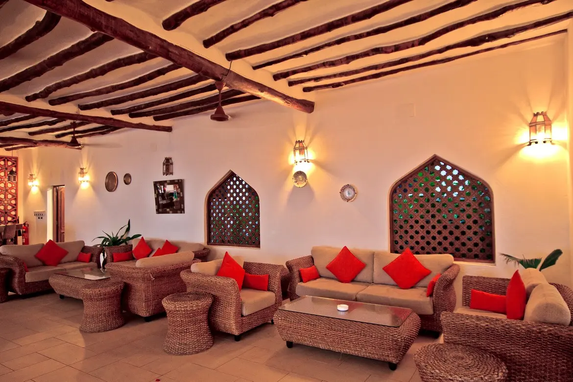 Sultan Sands Zanzibar evening lounge lighting