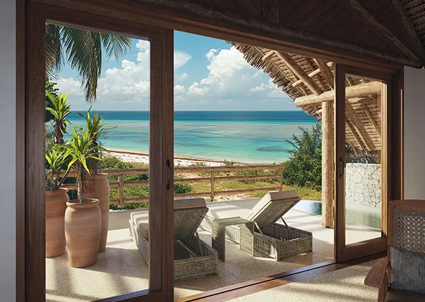 Terrace dining area at Matemwe Attitude Zanzibar resort